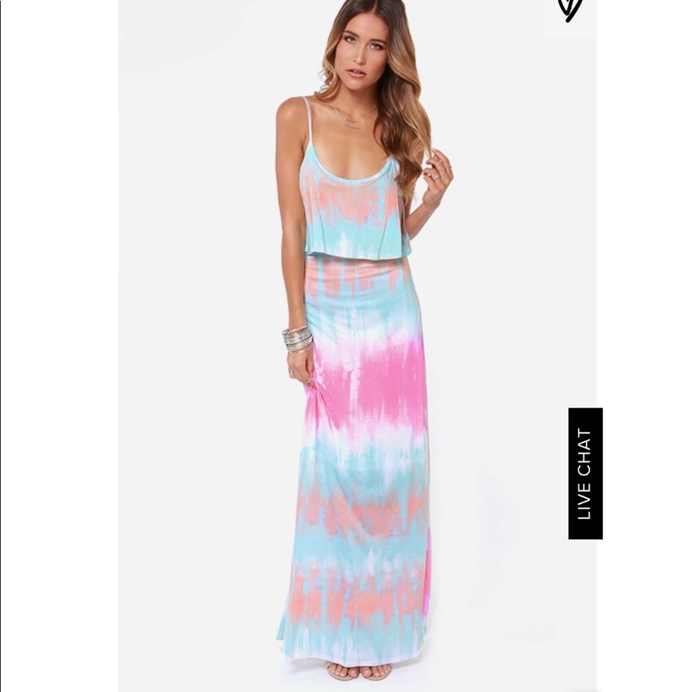 Tie dye maxi dress